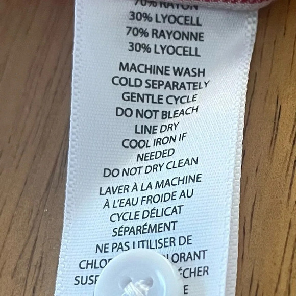 BeachLunchLounge red and white striped button up long sleeve shirt, size Large. - Picture 4 of 4